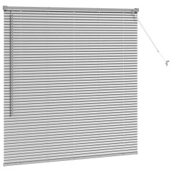 Store de Fenêtre avec des rideaux Argenté 80 x 130 cm Aluminium 