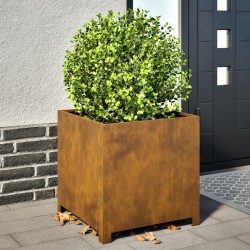 Jardinière 50x50x50 cm acier résistant aux intempéries 