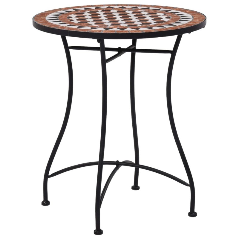 Table de bistro mosaïque Marron 60 cm Céramique Table de bistro mosaïque Marron 60 cm Céramique