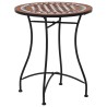 Table de bistro mosaïque Marron 60 cm Céramique 