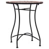 Table de bistro mosaïque Marron 60 cm Céramique 