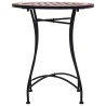 Table de bistro mosaïque Marron 60 cm Céramique 