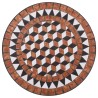 Table de bistro mosaïque Marron 60 cm Céramique 