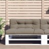 Coussin de palette taupe 120x40x12 cm tissu 