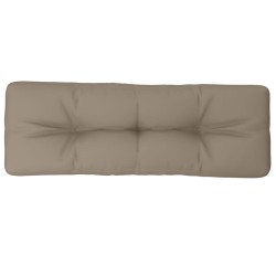 Coussin de palette taupe 120x40x12 cm tissu 
