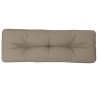 Coussin de palette taupe 120x40x12 cm tissu 