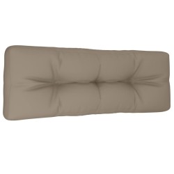 Coussin de palette taupe 120x40x12 cm tissu 