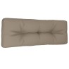 Coussin de palette taupe 120x40x12 cm tissu 