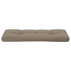 Coussin de palette taupe 120x40x12 cm tissu 