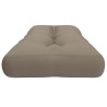 Coussin de palette taupe 120x40x12 cm tissu 