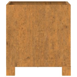 Jardinière avec pieds Rouillé 32x30x33 cm Acier corten 