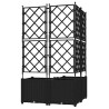 Jardinière avec treillis 3 pcs Noir 80x80x143 cm 