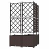 Jardinière de Jardin avec Treillis 3 pcs Brun 80x80x143 cm 