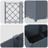 Jardinière avec treillis 3 pcs Gris clair 80x80x143 cm 