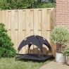 Lit pour chien surélevé avec toit amovible Noir L Acier 