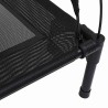 Lit pour chien surélevé avec toit amovible Noir L Acier 