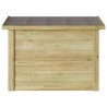 Coffre de rangement 44x80x57 cm en bois imprégné de pin 