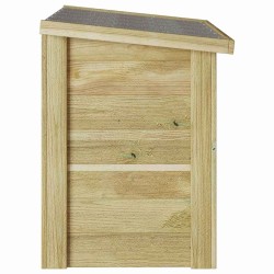 Coffre de rangement 44x80x57 cm en bois imprégné de pin 
