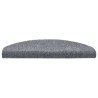Tapis d'escalier autocollants 10 pièces 65 x 21 x 4 cm Gris clair Demi-rond Grand 