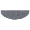 Tapis d'escalier autocollants 10 pièces 65 x 21 x 4 cm Gris clair Demi-rond Grand 