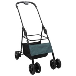 Poussette Pliante pour Animaux Réglable Vert 81 x 47 x 99 cm 
