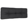 Coussin de palette noir 120x40x12 cm tissu 