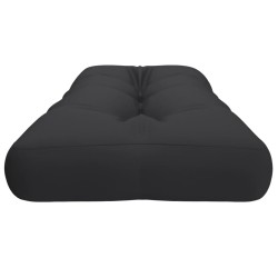 Coussin de palette noir 120x40x12 cm tissu 