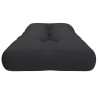 Coussin de palette noir 120x40x12 cm tissu 