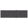 Coussin de chaise longue anthracite mélangé (75+105) x 50 x 4 cm 