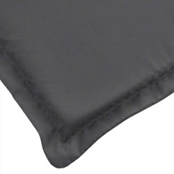 Coussin de chaise longue anthracite mélangé (75+105) x 50 x 4 cm 