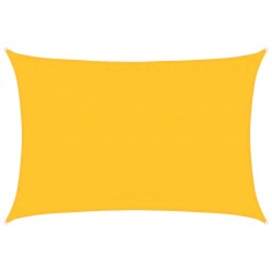Voile d'ombrage 160g/m² rectangulaire jaune 3,5x4,5 m PEHD 
