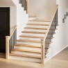Marches d'escalier 2 pcs non traité bois de chêne massif 