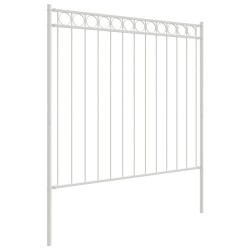 Clôture de jardin blanche 1,7 x 1,5 m en acier 