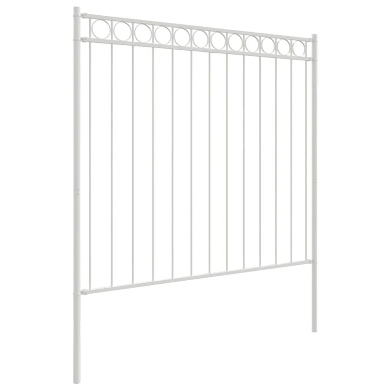 Clôture de jardin blanche 1,7 x 1,5 m en acier 