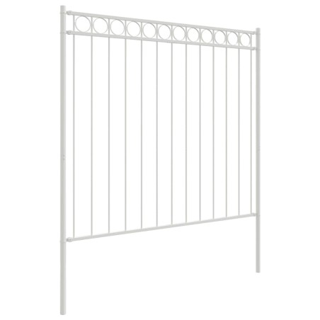 Clôture de jardin blanche 1,7 x 1,5 m en acier 