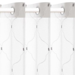 Rideaux 2 pcs Blanc 140 x 245 cm Polyester 