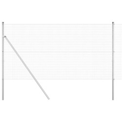 Set de poteaux de clôture Set de 2 Acier galvanisé 10 x 1 m 