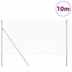 Set de poteaux de clôture Set de 2 Acier galvanisé 10 x 1 m 
