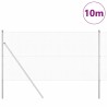 Set de poteaux de clôture Set de 2 Acier galvanisé 10 x 1 m 