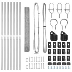 Set de poteaux de clôture Set de 2 Acier galvanisé 10 x 1 m 