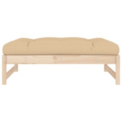 Repose-pied de jardin 120x80 cm bois de pin massif 