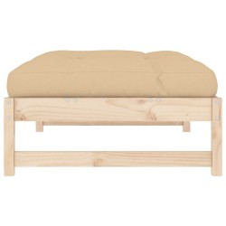 Repose-pied de jardin 120x80 cm bois de pin massif 