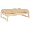 Repose-pied de jardin 120x80 cm bois de pin massif 