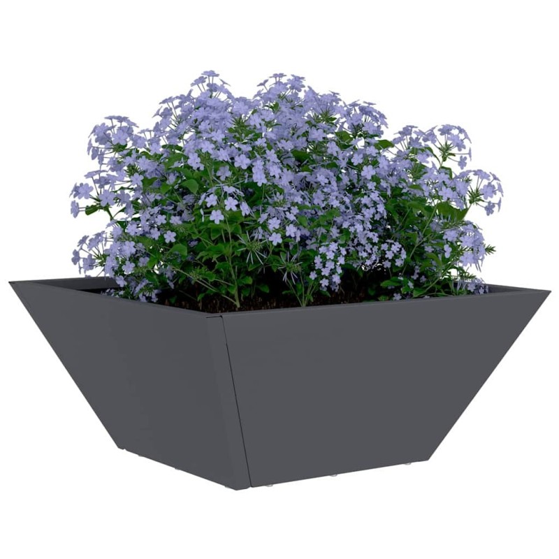 Bol jardinière anthracite 35x35x15 cm en acier 