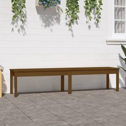 Banc de jardin à 2 places marron miel 203,5x44x45cm bois de pin 
