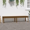 Banc de jardin à 2 places marron miel 203,5x44x45cm bois de pin 