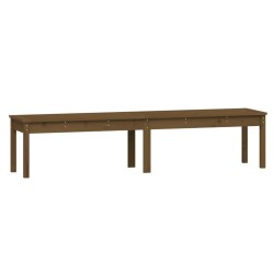 Banc de jardin à 2 places marron miel 203,5x44x45cm bois de pin 
