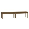 Banc de jardin à 2 places marron miel 203,5x44x45cm bois de pin 