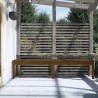 Banc de jardin à 2 places marron miel 203,5x44x45cm bois de pin 