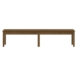 Banc de jardin à 2 places marron miel 203,5x44x45cm bois de pin 
